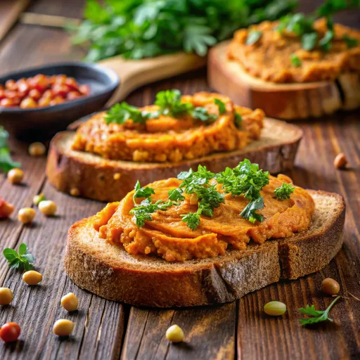 Tosty z Ciecierzycy z Pastą z Czerwonej Soczewicy